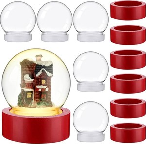 $35 Irenare 12 Pcs Christmas DIY Snow Globe Kit 3.9 Inch Winter Decor Gift