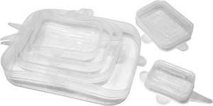 Norpro Reusable Rectangle Silicone Lids, Set of 6