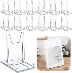 6 Pack Acrylic Book Stand for Display Adjustable, 4.2in H