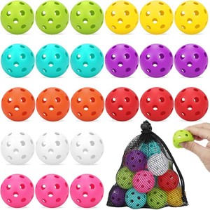 Coopay 2450100 Pack Practice Baseball 42mm Mini Plastic Hollow Softballs, Baseball Training Balls with Drawstring Bag for Indoor Outdoor Backyard Batting Practice