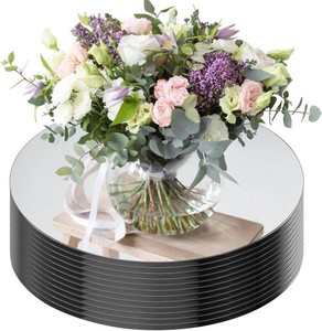 $28 Seelenruhe 12 Round Mirrors for Centerpieces for Tables, Round Mirrors Trays Plates for Centerpieces, Wedding Decorations, Baby Shower Party, Christmas Decorations, 2mm, 12 PCS