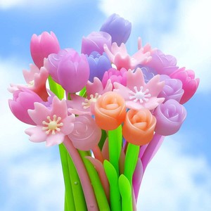Tenare 18 Pcs Flower Pen, Color Changing Colorful Gel Ink Ballpoint Gift