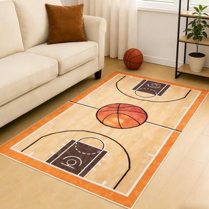 $40 Basketball Rug, 3 x 5 Ft Basketball Court Rug Soft Sports Carpet