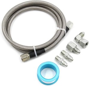 $22 Pressure Stainless Remote Turbocharger Sensor Teflon 4 AN Gauge Line Kit