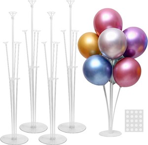 JOYYPOP 4 Sets Balloon Stand Kit For Table, Balloon Sticks with Bases