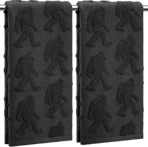 SmoothNovelty 2 Pcs Bigfoot Sasquatch Hand Towels for Bathroom Decor