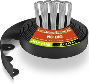 $23 Jorvila No Dig Landscape Edging Kit, 2.0 x 20 Plastic Garden Edging