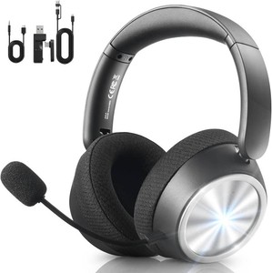 $56 Wireless Gaming Headset with Mic Over Ear Headphones Noise Cancelling