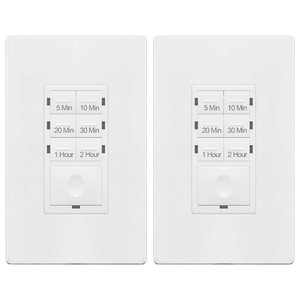 $38 ENERLITES 2-Hour No Neutral Countdown Timer Switch, 2 Pack