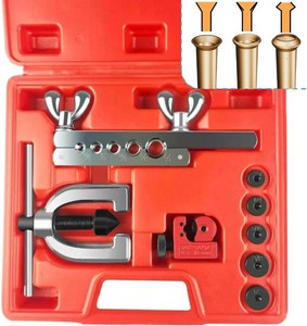 $20 Brake Line Flaring Tool Kit, 316, 14, 516, 38 and 12 Double & Single Tubing Flare Tool for Copper and Aluminum Fuel Line Tube