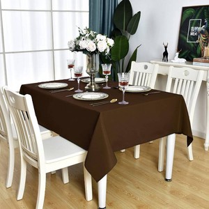 Brown Square Tablecloth Waterproof Table Cloth, 60 x 60 inch  Stain Resistant Wrinkle Free Rectangle Table Cloth Polyester Wipeable Rectangular Table Cover for Party, Banquet, Wedding