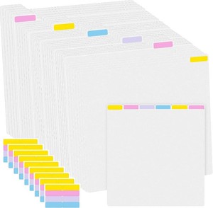 $30 Qilery 36 Pcs 12 x 12 Inch Scrapbook Paper Storage with 4872 Sticky Index Tabs Paper Storage Organizer Dividers with Tabs for Vinyl Cardstock File Photo