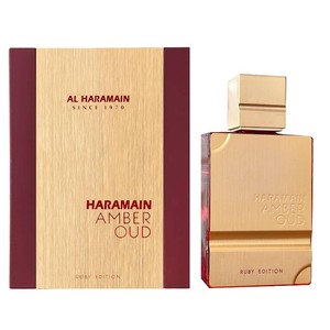 $40 Al Haramain Amber Oud Ruby Edition Eau De Parfum Spray Unisex Arabian Perfume for Women & Men, Long-Lasting Amber Fragrance with Rich, 60ml (2.0 oz)