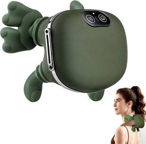 $30 Neck Massager with Finger Kneading, Deep Tissue Neck & Shoulder Massager, 4D Palm-Kneading Massage with Heat, Wearable Strap, Gentle Warmth for Stress & Tension Relief