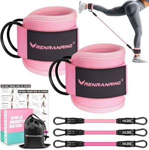 Ankle Resistance Bands wCuffs, Ankle Weights Women Booty Workout Equipment