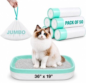 $27 50 Count Cat Litter Box Liners Jumbo, 36x19 Inches   Extra Thick