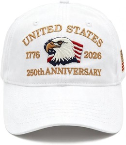 United States 250th Anniversary Hat, 250 Anniversary USA Hat USA Baseball Cap Patriotic Embroidered Hats for Men Women