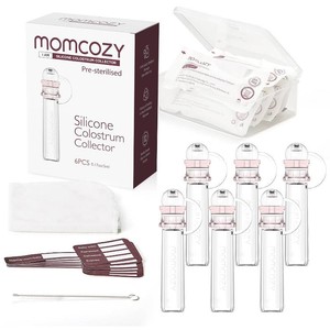 $20 Momcozy Colostrum Collector with Cotton Cloth Wipe Storage Case 5ml-6pcs (missing one)