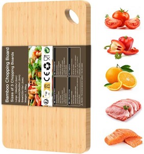 Viretang Bamboo Cutting Board for Kitchen, 15.3 8.7, Large Size, Natural