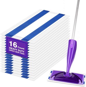 HOMEXCEL Multi-Layer Dry Floor Mop Pads for Swiffer Wet Jet 16 Count