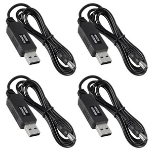 AITRIP 4pcs 5V to 9V USB Voltage Step Up Converter Cable Power Supply With 5.5x2.1mm DC Connect Male 1M for WiFi Router Mini Fan Speaker 3.2ft