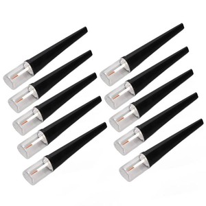 Liquid Bottle, 10pcs Eyelash Growth Liquid Bottle, Refillable Transparent Empty Tubes with Black Cover for Cosmetic 5ml