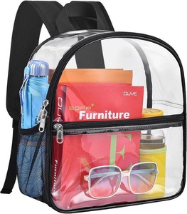 Paxiland Clear Backpack Stadium Approved, 12x10.5x6 Inches Clear School Bag