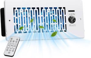 $40 Smart Register Booster Fan for 4 x 10 Vents, Thermostat Control Improves HeatingCooling, 10-Speed Quiet Vent Fan Booster with Remote Control for Floor or Wall Ducts