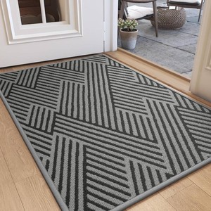 $31 Door Mat Outside Entrance Non-Slip Dirt Resistant Grey 24x35