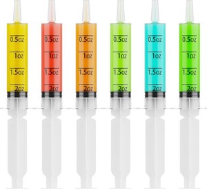 JOLLY PARTY 40 Pack Jelly Shot Syringes, 2 oz Jelly Shot Syringe With Caps