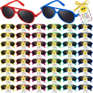 $33 Geiserailie 48 Packs Summer Party Supplies Sunglasses Bulk with Gift Tags, Neon Beach Pool Party Decoration, Summer Camp Birthday Goodie Bag Fillers Prizes Giveaways