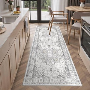$25 Madane Hallway Runner Rug 2x5 Washable Entry Rugs Non-Slip, Grey