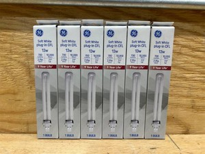 GE F13BXSPX27CD 13W Compact Fluorescent Replacement Bulb 2-Pin MSRP $77.40 (lot of 6)