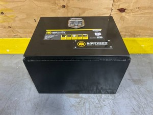 Northern Tool  Equipment Underbody Truck Toolbox with Drop Door, 24in. x 17in. x 18in., Steel, Gloss Black, T-Handle Latch #52158