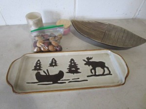 Moose Tray, Dish, Candles, Nuts