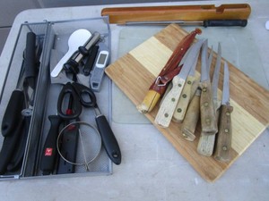 Knives, Cutting Board