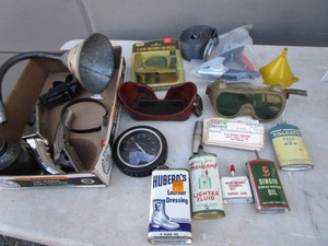 Collector Cans, Vintage Safety Glasses, Sur-Pas Holder
