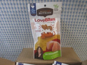 (CSB) 12 Bags of LoveBites Chicken Cat Treats Past Date
