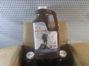 (C-3) Case of 6 Bottles of Sherpa Chai Traditional Concentrate 64 oz Past Date