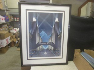 (FDS) Vintage Framed 1988 Signed Artists Proof Paramount Pictures Limited Edition Lithopraph by Robert Hoppe 32 x 40 12