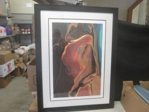 (A-4) Framed The Kiss Print by Rabi Khan 29 12 x 38 12
