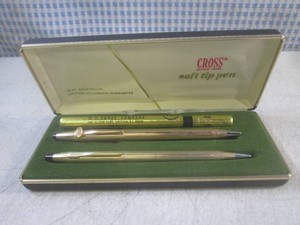 (CNTR) Vintage Cross 12K Gold Filled Pen and Pencil Set with Original Box