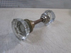 (CNTR) AntiqueVintage Glass Door Knob Assembly