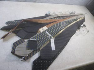 (RCK) Assorted Neck Ties Some New with Tags - Comes with Metal Hanger