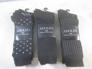 (CSB) 3 - 4-Packs Adolfo Mens Dress Socks Retail $19.99 per Pack