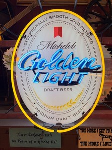 Michelob Golden Light neon sign