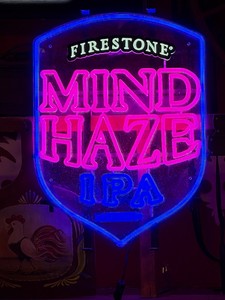 Firestone Mind Haze IPA, LED sign