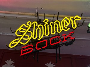 Shiner Bock neon sign