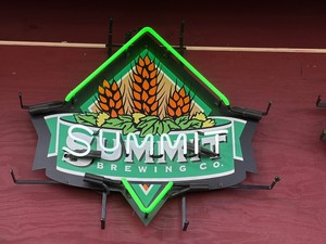 Summit neon sign - border and Summit in neon