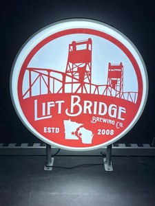 Lift Bridge double-sided illuminated sign